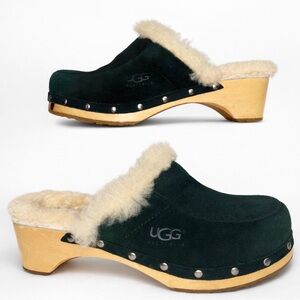Ugg Kalie Suede Sherpa Lined Clogs Women’s Size 8